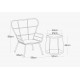 Набор 2 стула и стол-подставка из ротанга Xiaomi MWH Lennon Rattan Chair 3 Piece Set Combination Brown